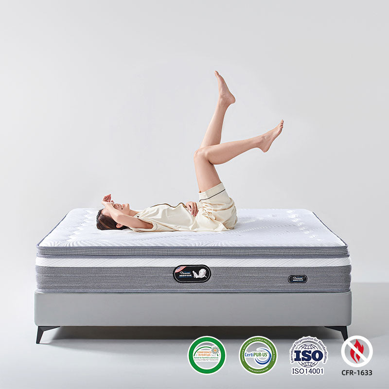 Ice Silk Fabric Memory Foam Pocket Spring Mattress